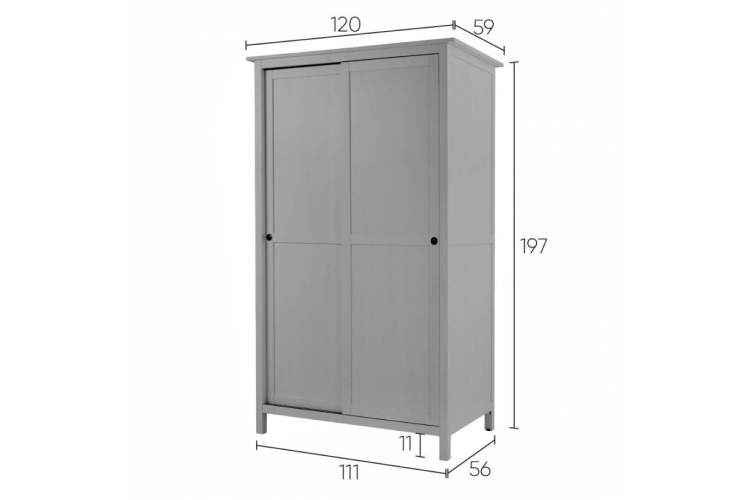 Шкаф раздвижной КЫМОР Серый-20