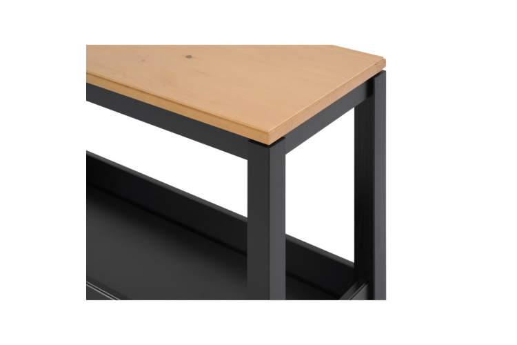 Консольный стол КОДЗУВ 100x35 Черный/Светло-коричневый-7