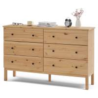 Комод ТИРАНА 6 ящиков Светло-коричневый