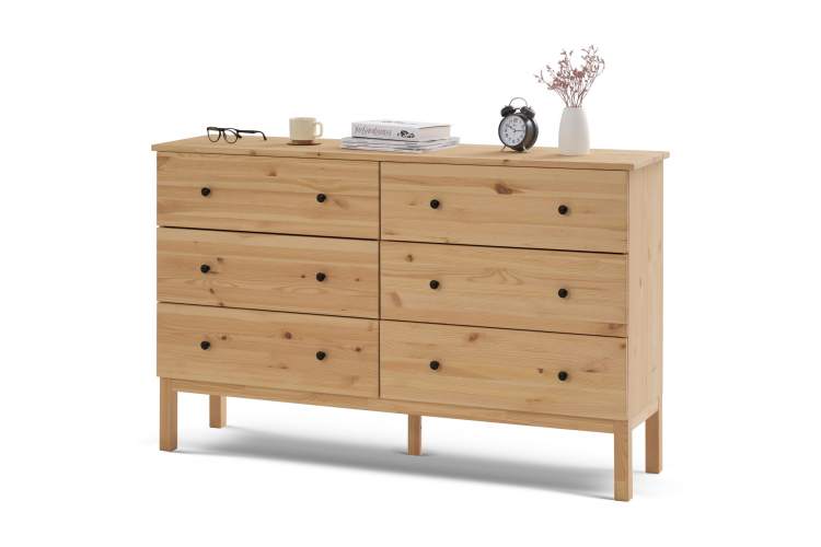 Комод ТИРАНА 6 ящиков Светло-коричневый