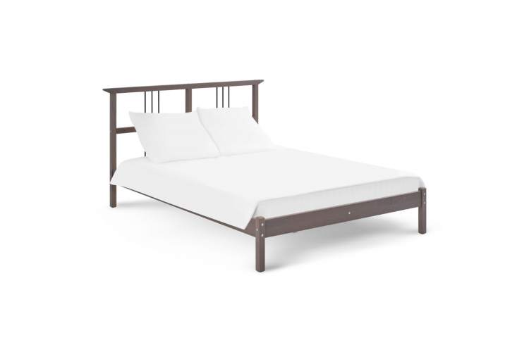 Кровать ВОЙВЫВ 140x200 Серо-коричневый