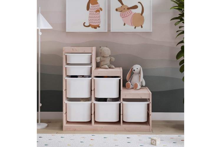 Каркас стеллажа СЫНОД 94х91х44 Светло-белый-3