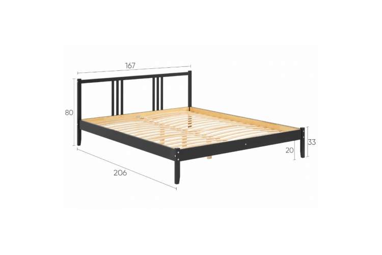 Кровать УСКАР 160х200 Черный-11