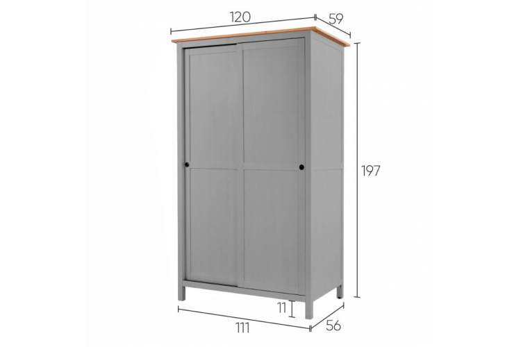 Шкаф раздвижной КЫМОР Серый/Светло-коричневый-20