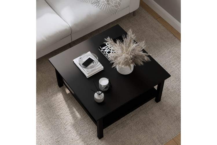 Журнальный стол КЫМОР 90х90 Черный-4