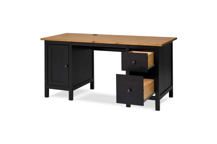 Письменный стол КЫМОР 155х65 Черный/Светло-коричневый-8