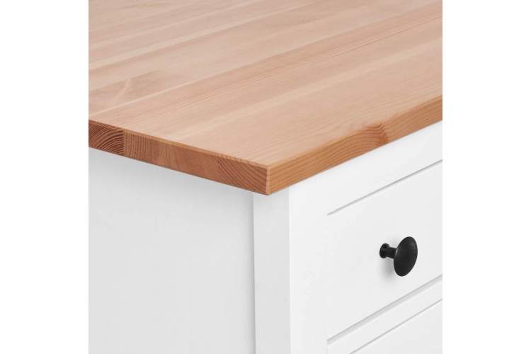 Комод КЫМОР 6 ящиков Белый/Светло-коричневый-9