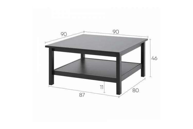 Журнальный стол КЫМОР 90х90 Черный-11