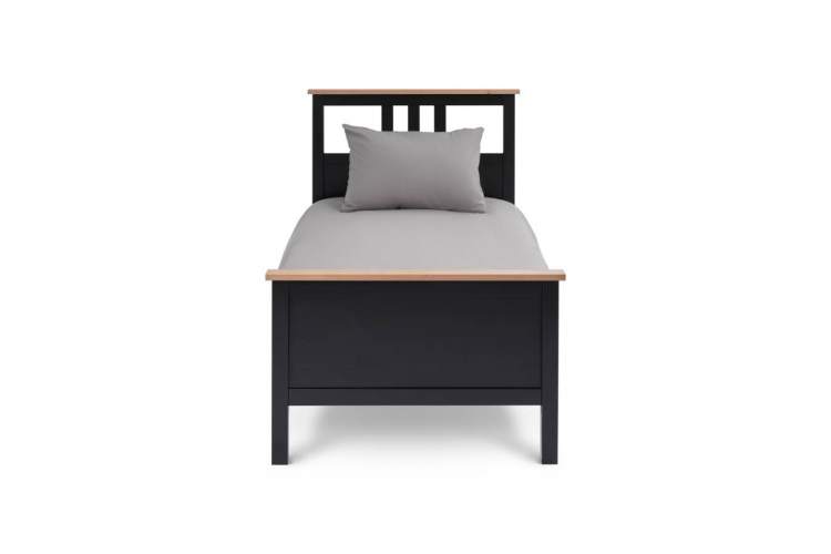 Кровать КЫМОР 90x200 Черный/Светло-коричневый-1