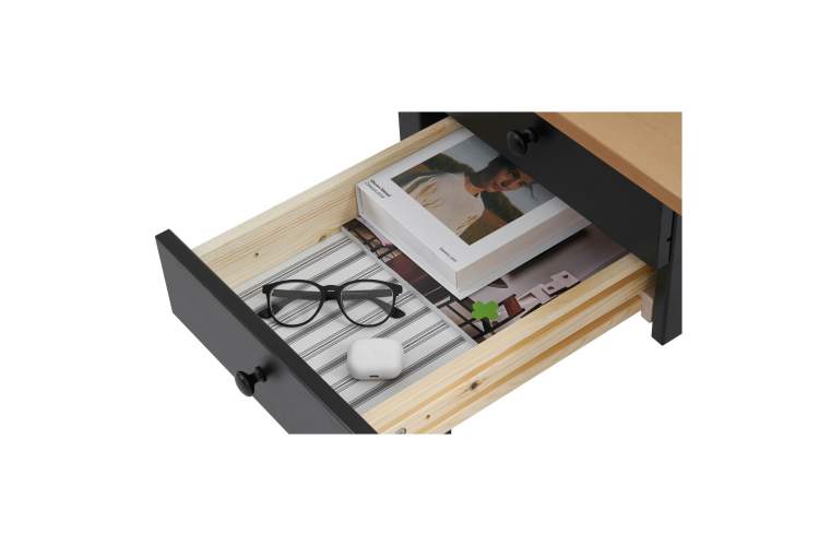 Письменный стол ВУХТЫМ 140x70 Черный/Светло-коричневый-9