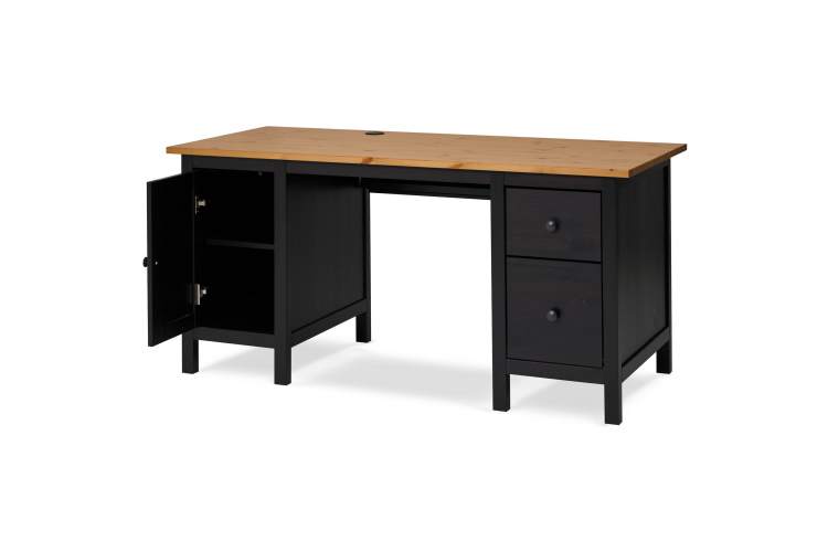 Письменный стол КЫМОР 155х65 Черный/Светло-коричневый-7