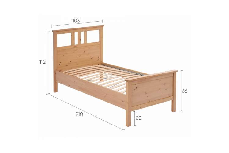 Кровать КЫМОР 90x200 Светло-коричневый-13