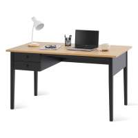 Письменный стол ВУХТЫМ 140x70 Черный/Светло-коричневый