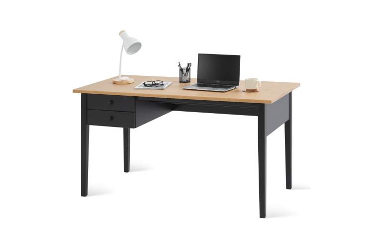 Письменный стол ВУХТЫМ 140x70 Черный/Светло-коричневый