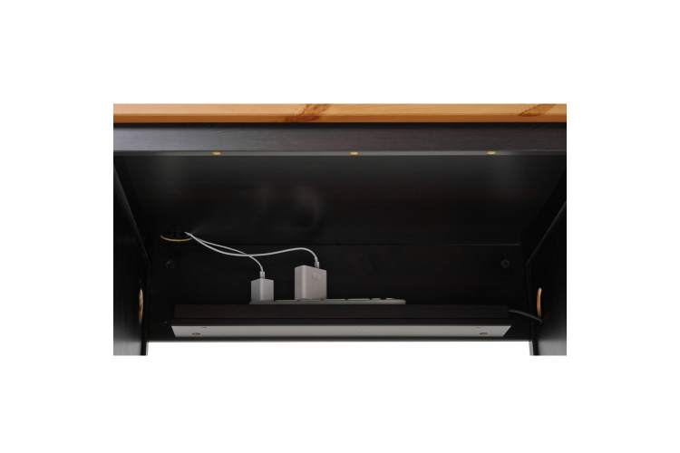 Письменный стол КЫМОР 155х65 Черный/Светло-коричневый-14