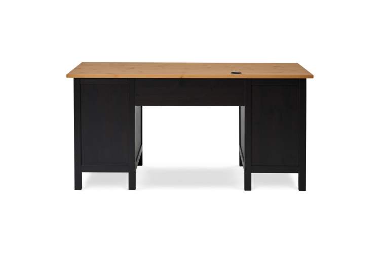 Письменный стол КЫМОР 155х65 Черный/Светло-коричневый-19