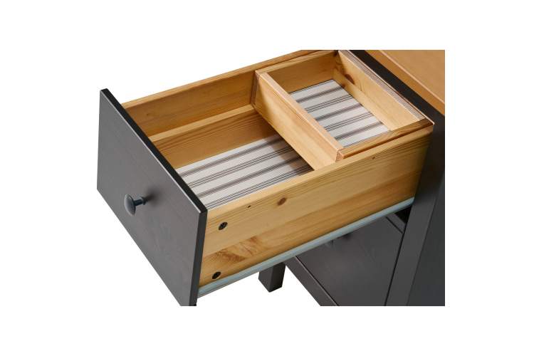 Письменный стол КЫМОР 155х65 Черный/Светло-коричневый-10