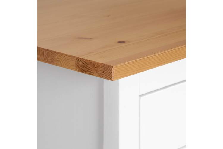 Комод КЫМОР 5 ящиков Белый/Светло-коричневый-10