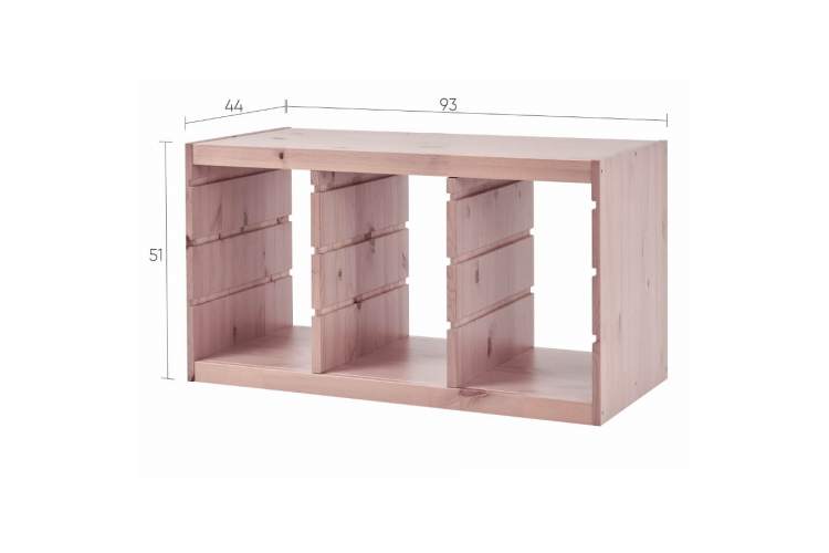 Каркас стеллажа СЫНОД 94х52х44 Светло-белый-7