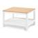 Журнальный стол КОДЗУВ 75x60 Белый/Светло-коричневый