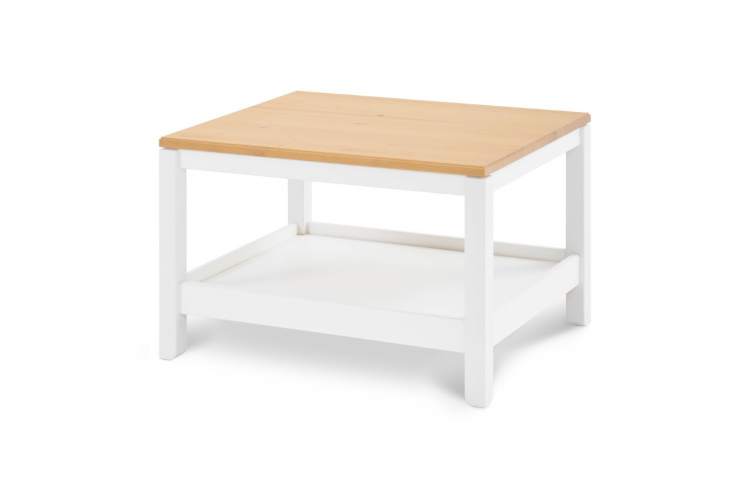 Журнальный стол КОДЗУВ 75x60 Белый/Светло-коричневый-4