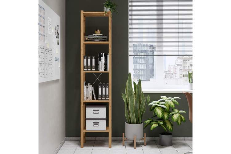 Этажерка УДОРА 5 полок 49х210х30 Светло-коричневый-3