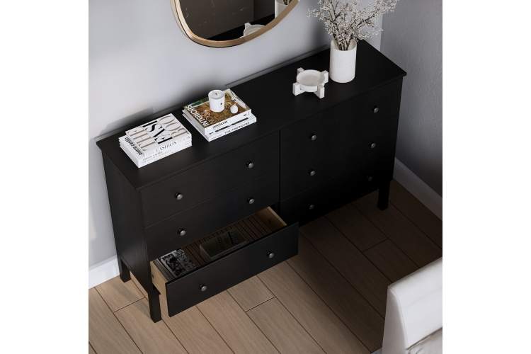 Комод ТИРАНА 6 ящиков Черный-4