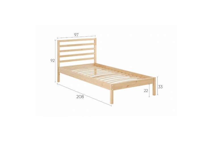 Кровать ТИРАНА 90х200 Без отделки-11