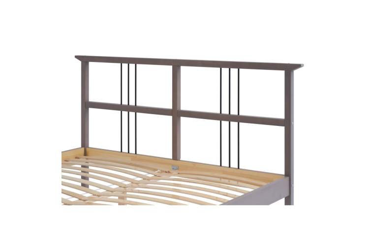 Кровать ВОЙВЫВ 160x200 Серо-коричневый-8