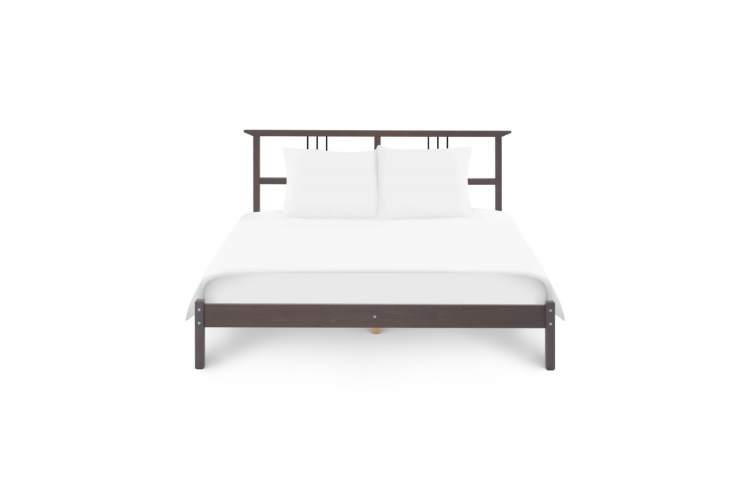 Кровать ВОЙВЫВ 160x200 Серо-коричневый-1