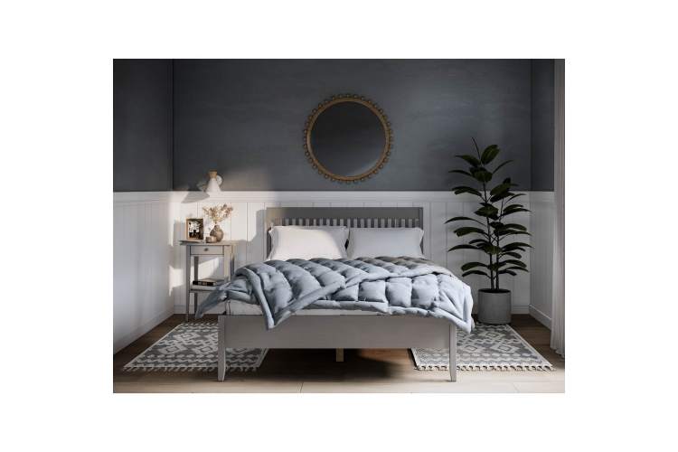 Кровать ИЛЕКСА 140х200 Серый-2