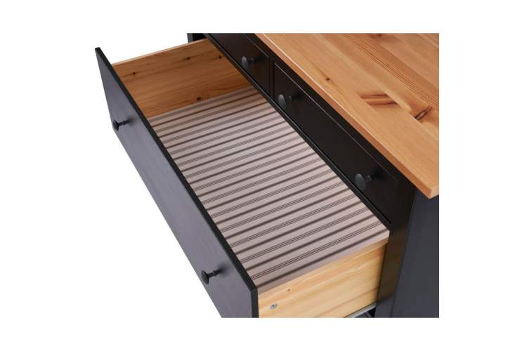 Комод КЫМОР 6 ящиков Черный/Светло-коричневый-6