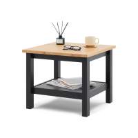 Журнальный стол КЫМОР 55х55 Черный/Светло-коричневый