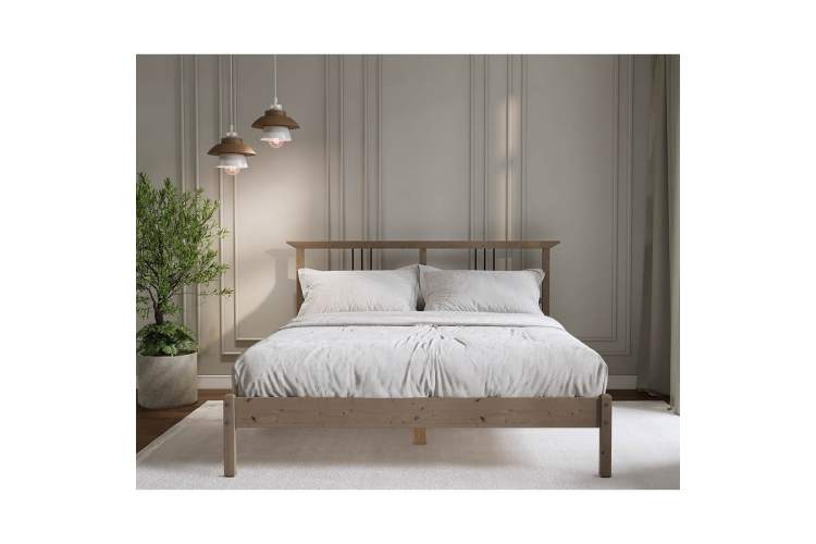 Кровать ВОЙВЫВ 160x200 Серо-коричневый-2