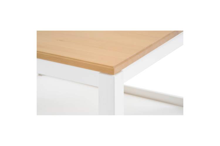 Журнальный стол КОДЗУВ 75x60 Белый/Светло-коричневый-6