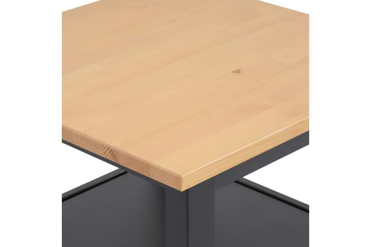 Журнальный стол КЫМОР 55х55 Черный/Светло-коричневый-7