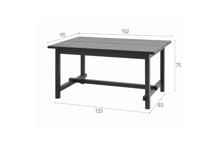 Обеденный стол ТОЛЫСЬ 152x95-10