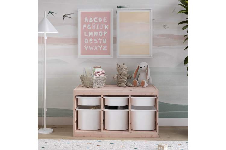 Каркас стеллажа СЫНОД 94х52х44 Светло-белый-3