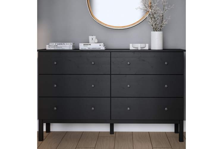 Комод ТИРАНА 6 ящиков Черный-2