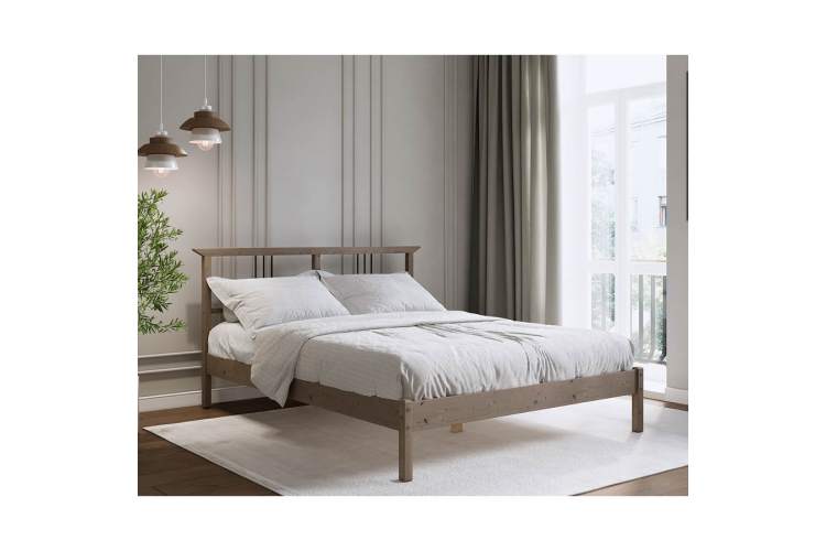 Кровать ВОЙВЫВ 160x200 Серо-коричневый-3