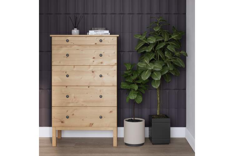 Комод ТИРАНА 5 ящиков 79 Светло-коричневый-2