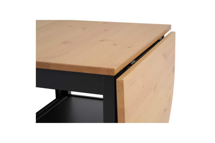 Журнальный стол ВУХТЫМ 140х65 Черный/Светло-коричневый-13