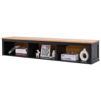 Полка навесная КЫМОР 183 Черный/Светло-коричневый