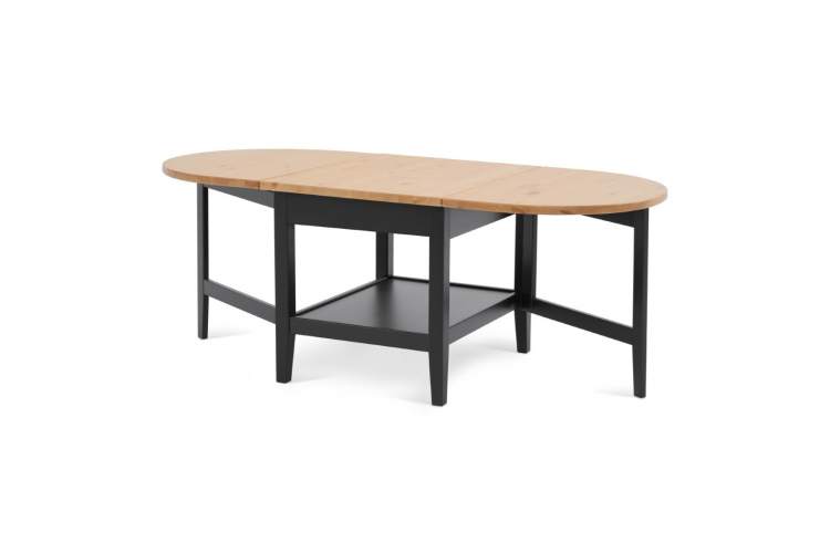 Журнальный стол ВУХТЫМ 140х65 Черный/Светло-коричневый-6