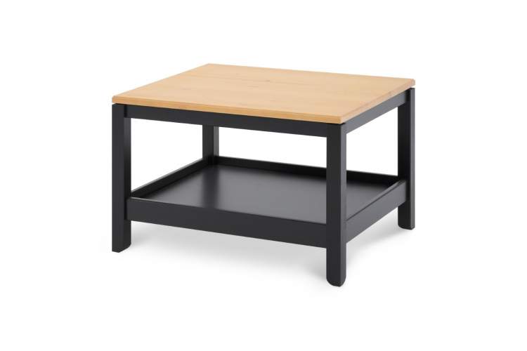 Журнальный стол КОДЗУВ 75x60 Черный/Светло-коричневый-4
