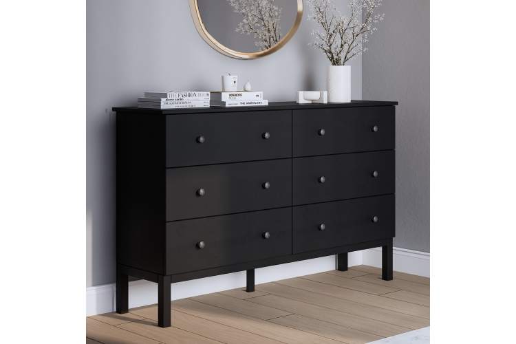 Комод ТИРАНА 6 ящиков Черный-3