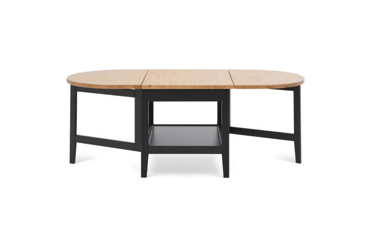 Журнальный стол ВУХТЫМ 140х65 Черный/Светло-коричневый-8