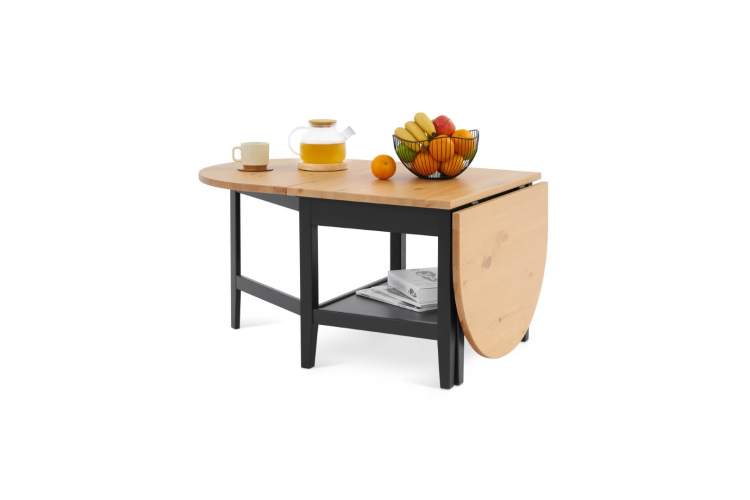 Журнальный стол ВУХТЫМ 140х65 Черный/Светло-коричневый-1