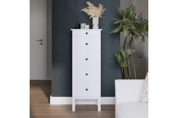 Комод ТИРАНА 5 ящиков 48 Белый-2
