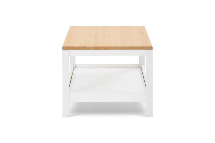 Журнальный стол КОДЗУВ 75x60 Белый/Светло-коричневый-9